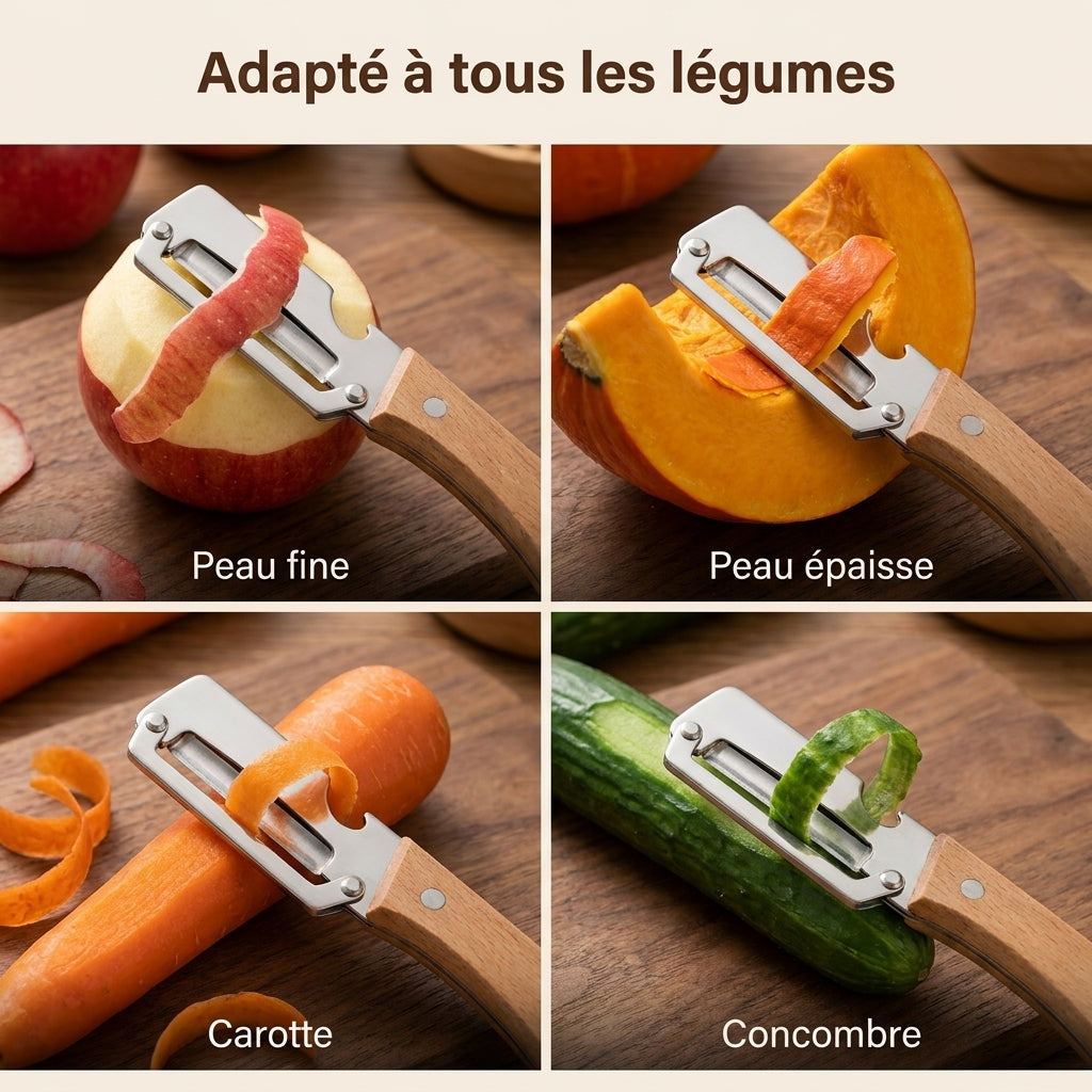 Peelou s'adapte à tous types de légumes